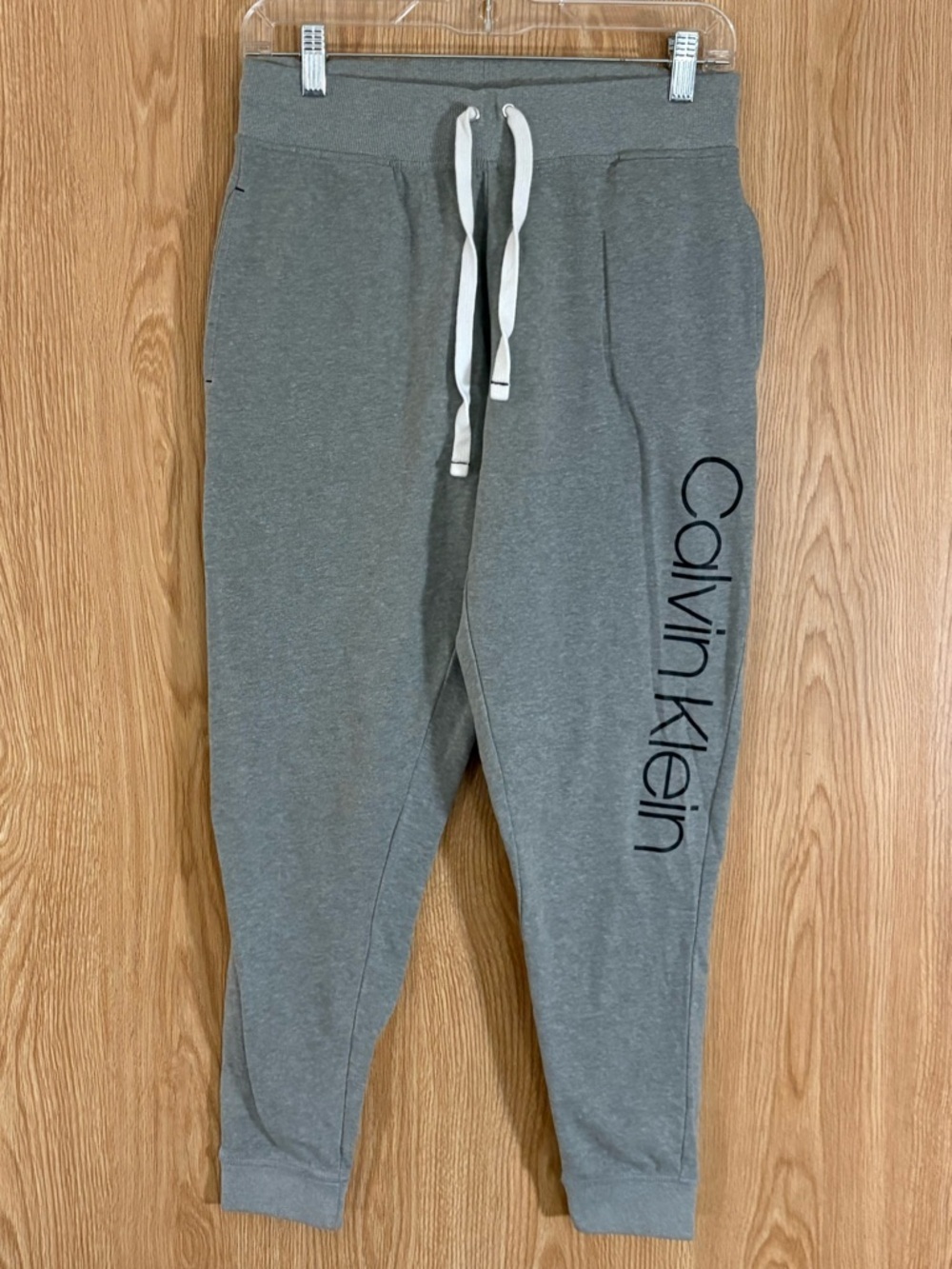 Calvin Klein Heather Gray Side-Logo Sweatpants